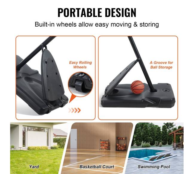 Reguliuojamas krepšinio lankas su stovu5