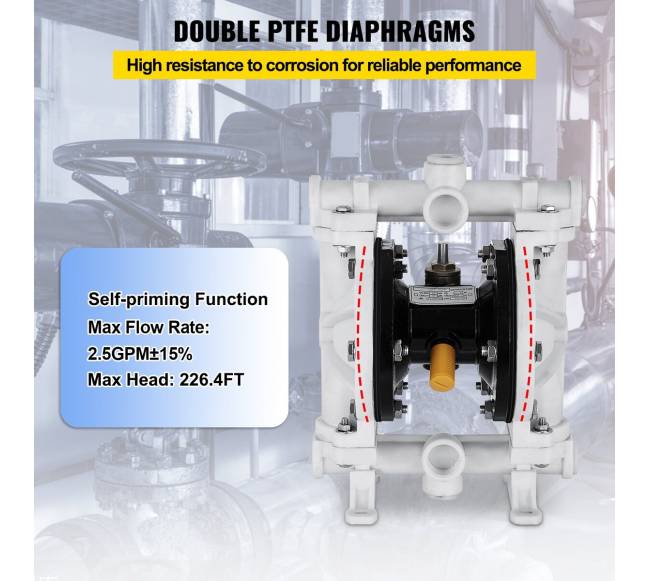 Oro siurblys su dviguba diafragma skysčiams3
