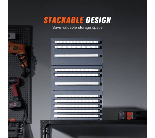 Grąžtų laikymo spintelė su stalčiais5