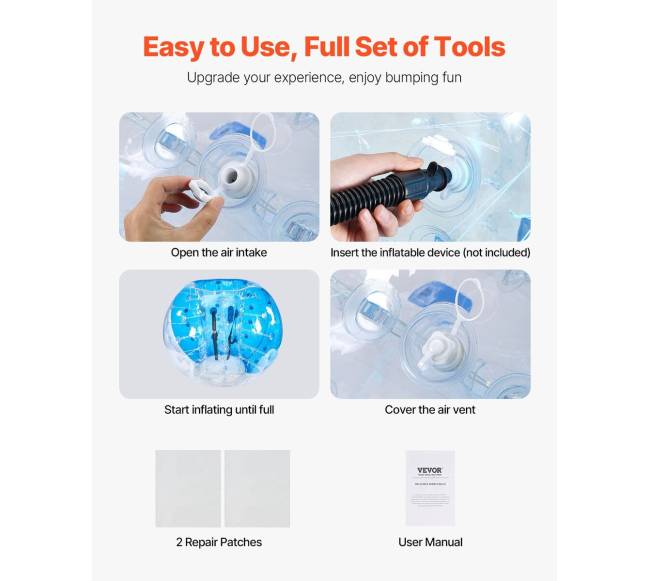 Pripučiami kamuoliai sumo žaidimams, 2 vnt., 1.5 m4