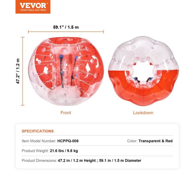 Pripučiami sumo kamuoliai 1.5 m, 1 vnt.6