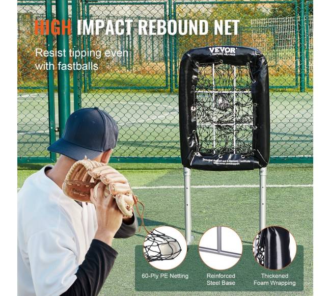 9 skylių beisbolo tinklas su reguliuojamu aukščiu2