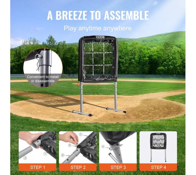 9 skylių beisbolo tinklas, reguliuojamas aukštis5