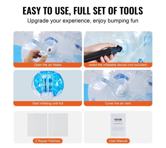 Pripučiamas kūno burbulas žaidimams lauke4