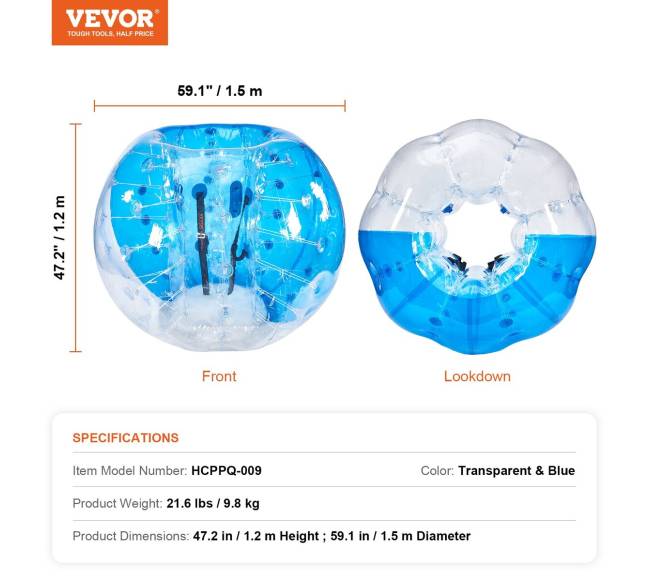 Pripučiamas kūno burbulas žaidimams lauke6