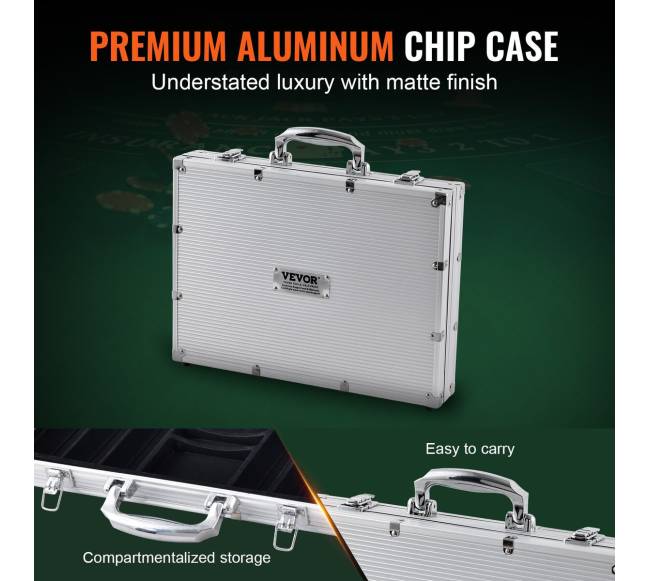 Pokerio žetonų rinkinys su 500 vienetų5