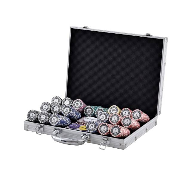 Pokerio žetonų rinkinys su 500 vienetų8