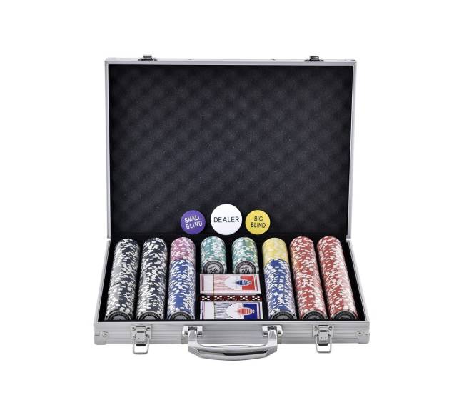 Pokerio žetonų rinkinys su 500 vienetų10