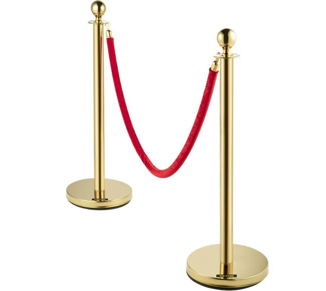 Auksinės švitrų virvės ir stulpai 4 vnt.10