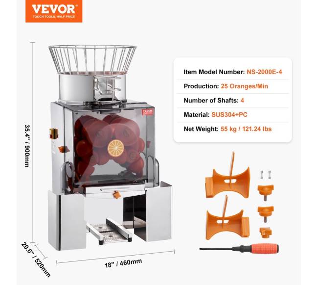 komercinis apelsinų spaustuvas 120W6
