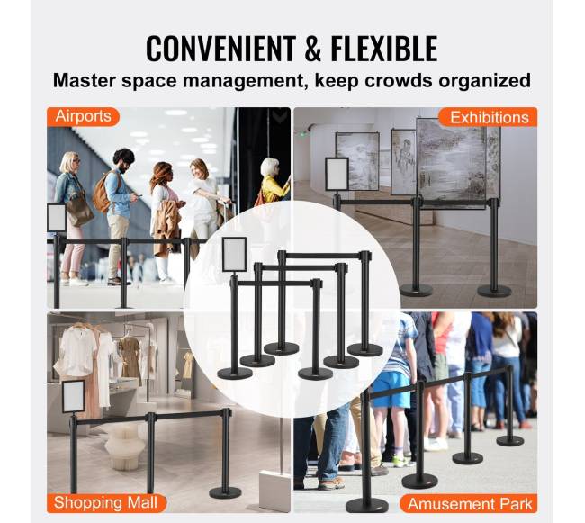 Minios kontrolės barjerų rinkinys, su diržais5