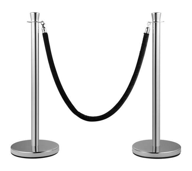 Žmonių srauto stulpeliai su tvirtu pagrindu0