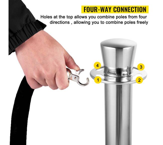 Žmonių srauto stulpeliai su tvirtu pagrindu3