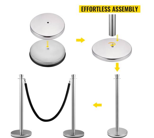 Žmonių srauto stulpeliai su tvirtu pagrindu5