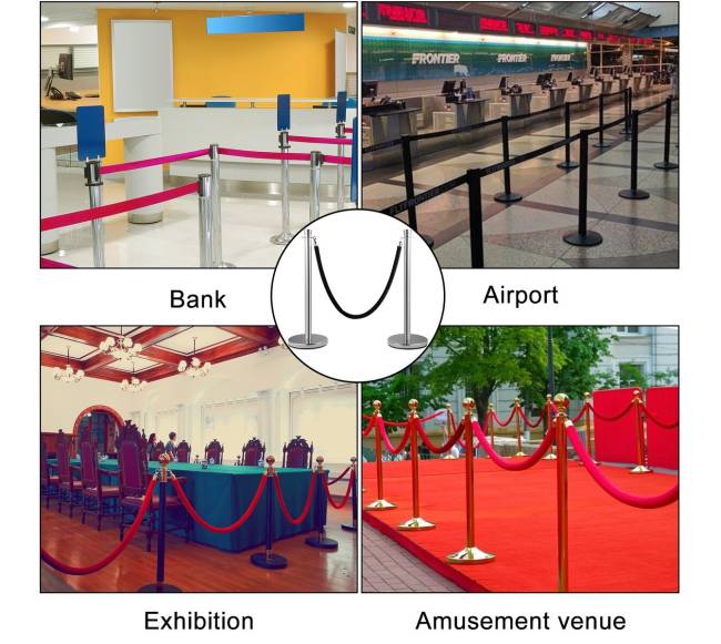 Žmonių srauto stulpeliai su tvirtu pagrindu6