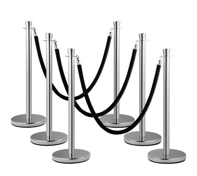 Žmonių srauto stulpeliai su tvirtu pagrindu9