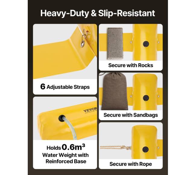 Potvynių barjeras PVC, 3,66 m x 30,5 cm6