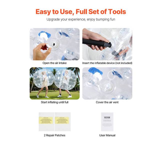 Pripučiamas buferio kamuolys 1 vnt., 1.5m4