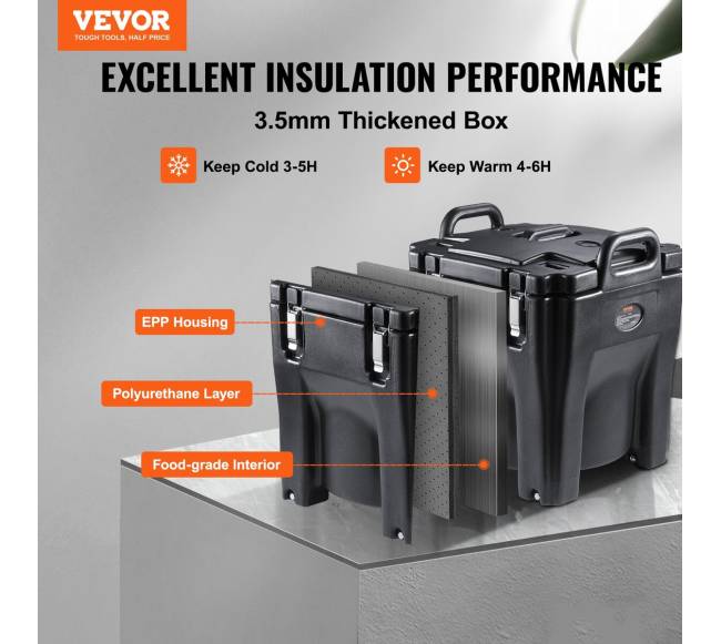 Izoliuotas maisto laikiklis 30L, kavinėms2