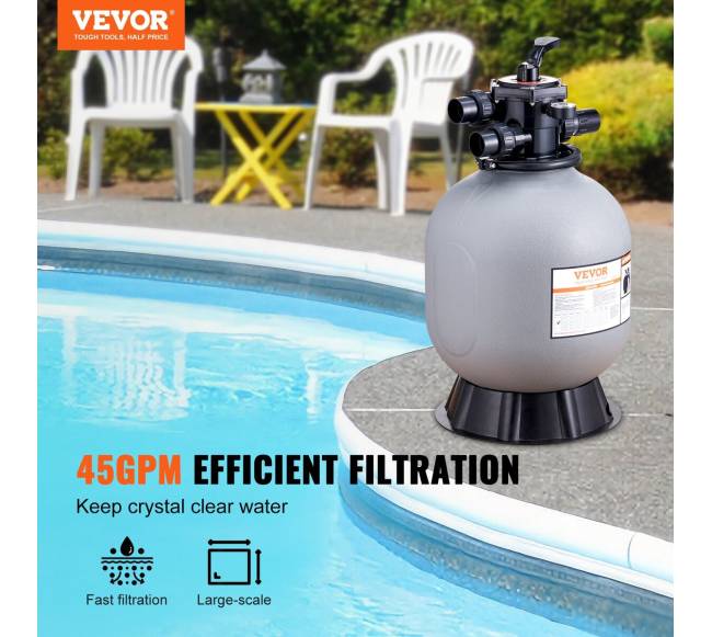 Smėlio filtras baseinui 19 colių su 7 krypčių vožtuvu1