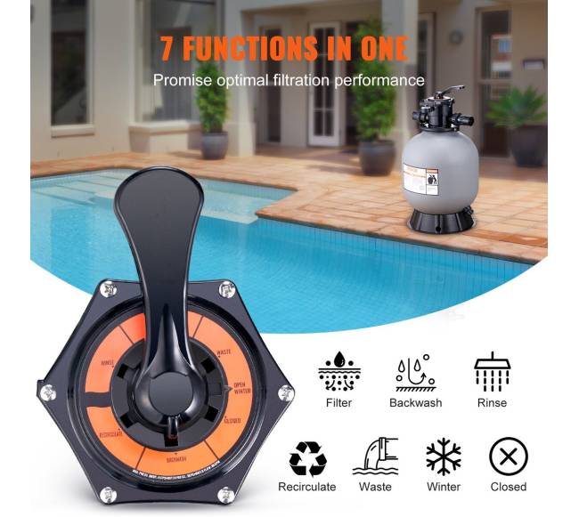 Smėlio filtras baseinui 19 colių su 7 krypčių vožtuvu3