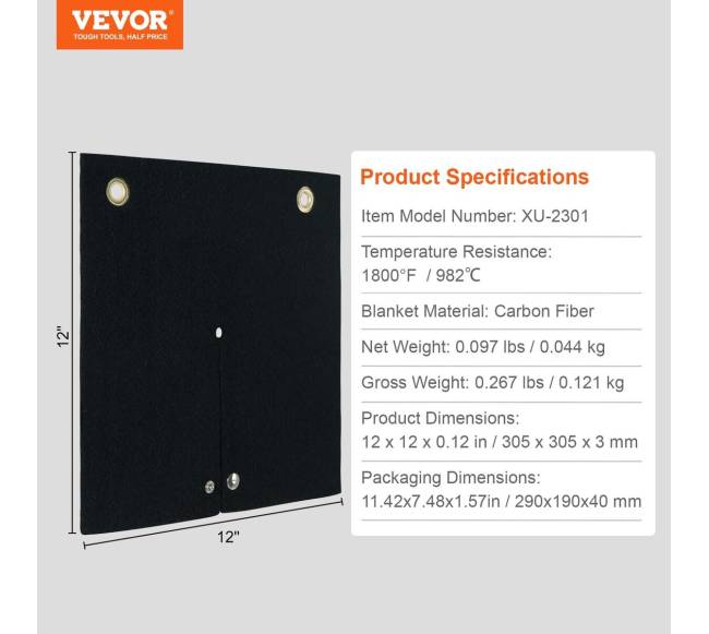 Suvirinimo antklodė 30x30 cm iki 982C6