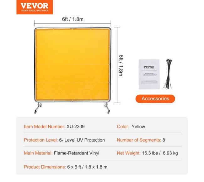 Suvirinimo uždanga su rėmu ir ratukais6