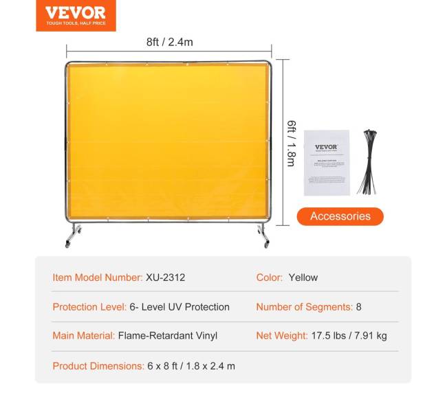Suvirinimo uždanga su rėmu ir ratukais6