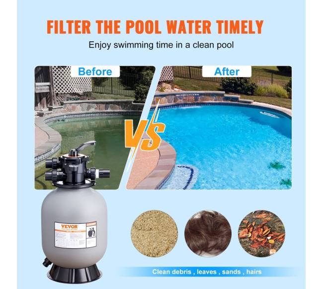 Smėlio filtras, 16 colių, 35 GPM debitas5