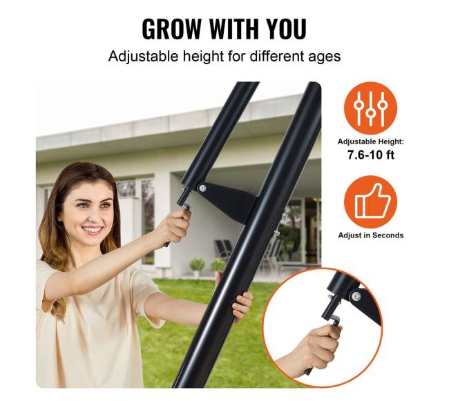 Reguliuojamas krepšinio stovas, 2.3-3 m aukščio3