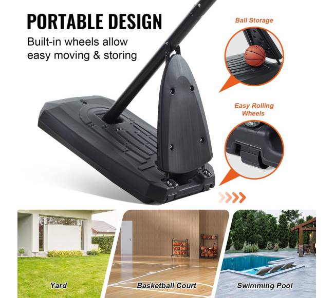 Reguliuojamas krepšinio stovas, 2.3-3 m aukščio5