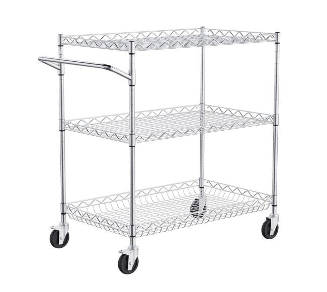 Virtuvės vežimėlis su 3 lentynomis0