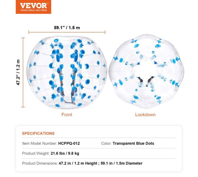 Pripučiama kėglių kamuoliukas 1 vnt., 1.5 m6