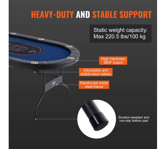 Sulankstomas pokerio stalas 10 žaidėjams5