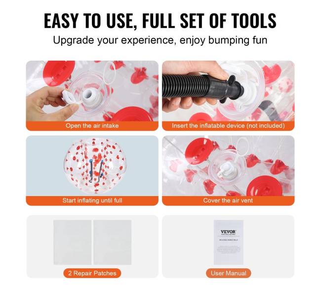 Pripučiamas kūno burbulas, 1,5m4