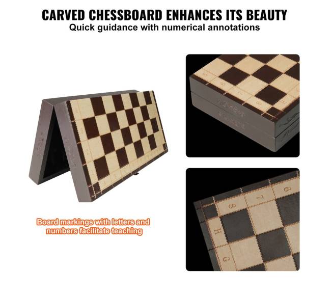 Magnetinis medinis šachmatų rinkinys, sulankstomas2