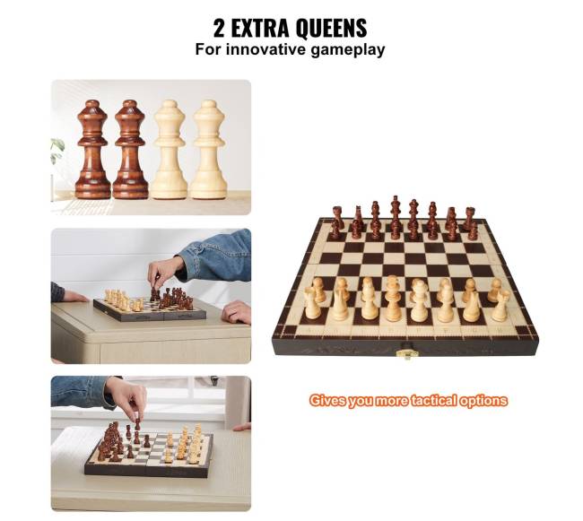 Magnetinis medinis šachmatų rinkinys, sulankstomas4