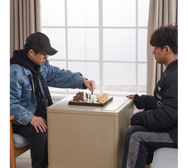 Magnetinis medinis šachmatų rinkinys, sulankstomas7