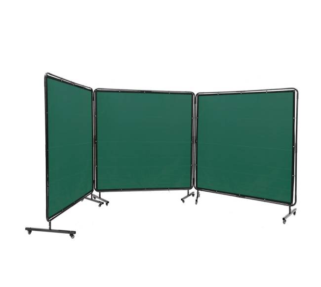 Suvirinimo uždanga su rėmu 180x180 cm žalia0