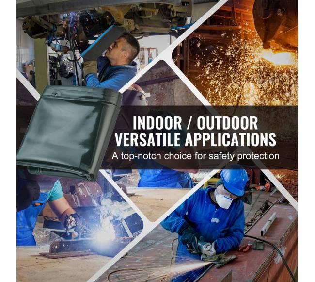 Suvirinimo uždanga su rėmu 180x180 cm žalia5