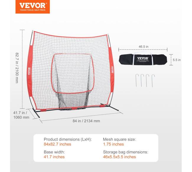 7x7 pėdų beisbolo ir softbolo tinklas6