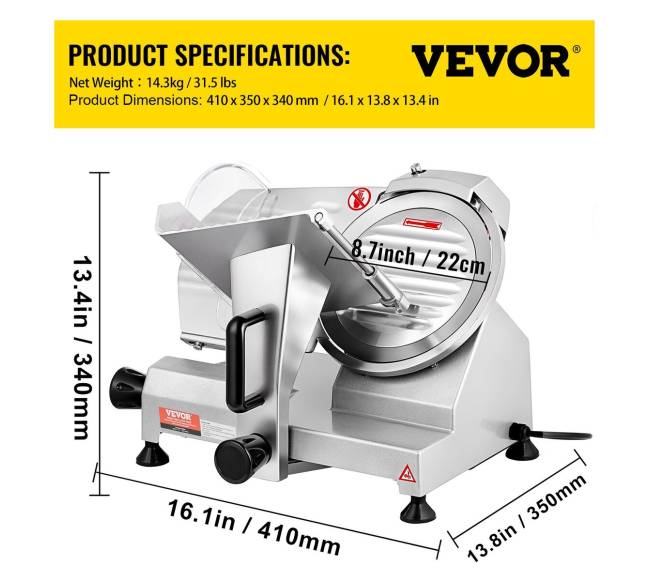 Elektrinė mėsos pjaustyklė, 200W6