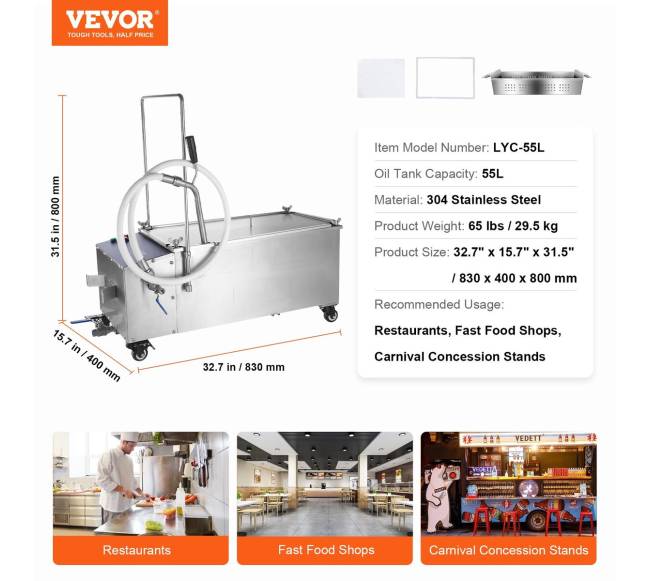 Mobilus aliejaus filtravimo įrenginys, 55 l talpa6