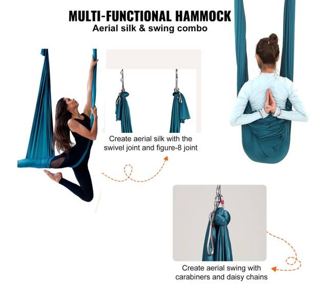 Oro joga hamakas ir sūpuoklės, 5.5 jardų, žalias4