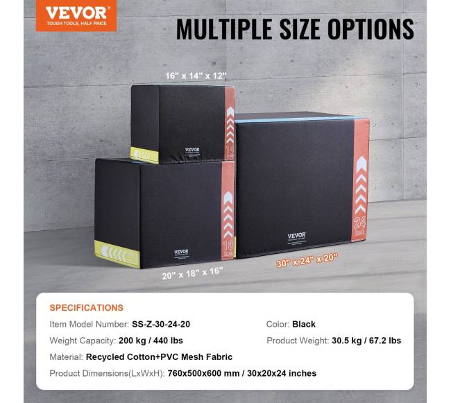 3 viename šuolių dėžė 302420 cm6