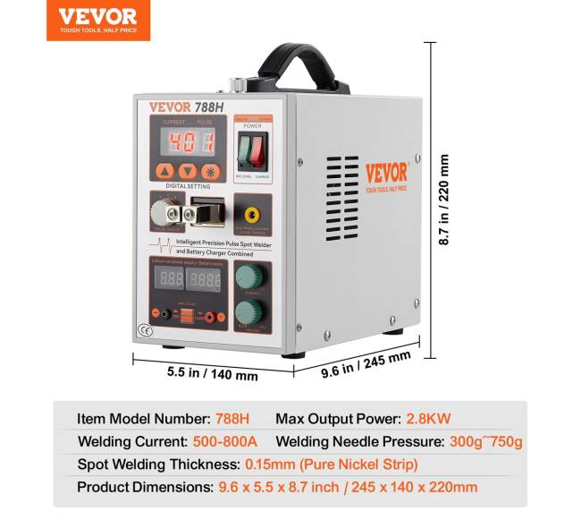 Baterijų taškinis suvirintojas ir kroviklis 788H6