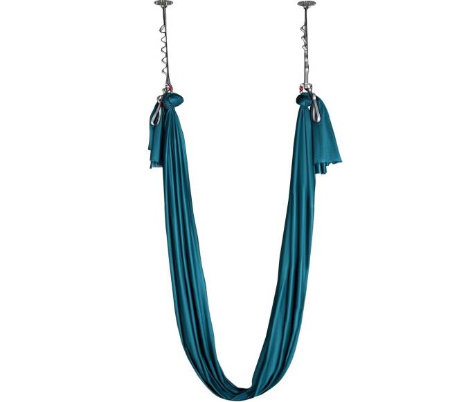 Aerialiniai šilko ir jogos sūpuoklės, žalios0