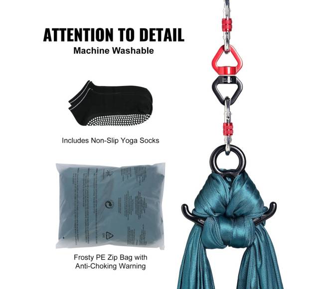 Aerialiniai šilko ir jogos sūpuoklės, žalios5