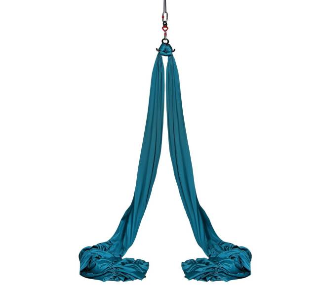 Aerialiniai šilko ir jogos sūpuoklės, žalios9