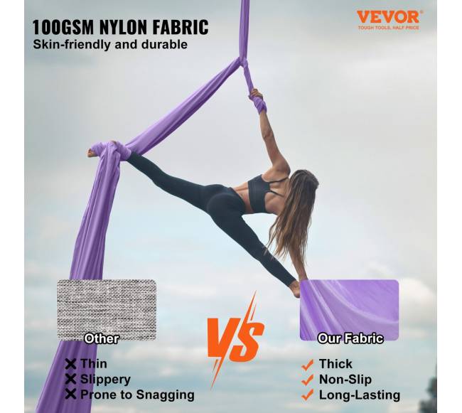 Oro jogos hamakas ir sūpuoklės 4 m, violetiniai1